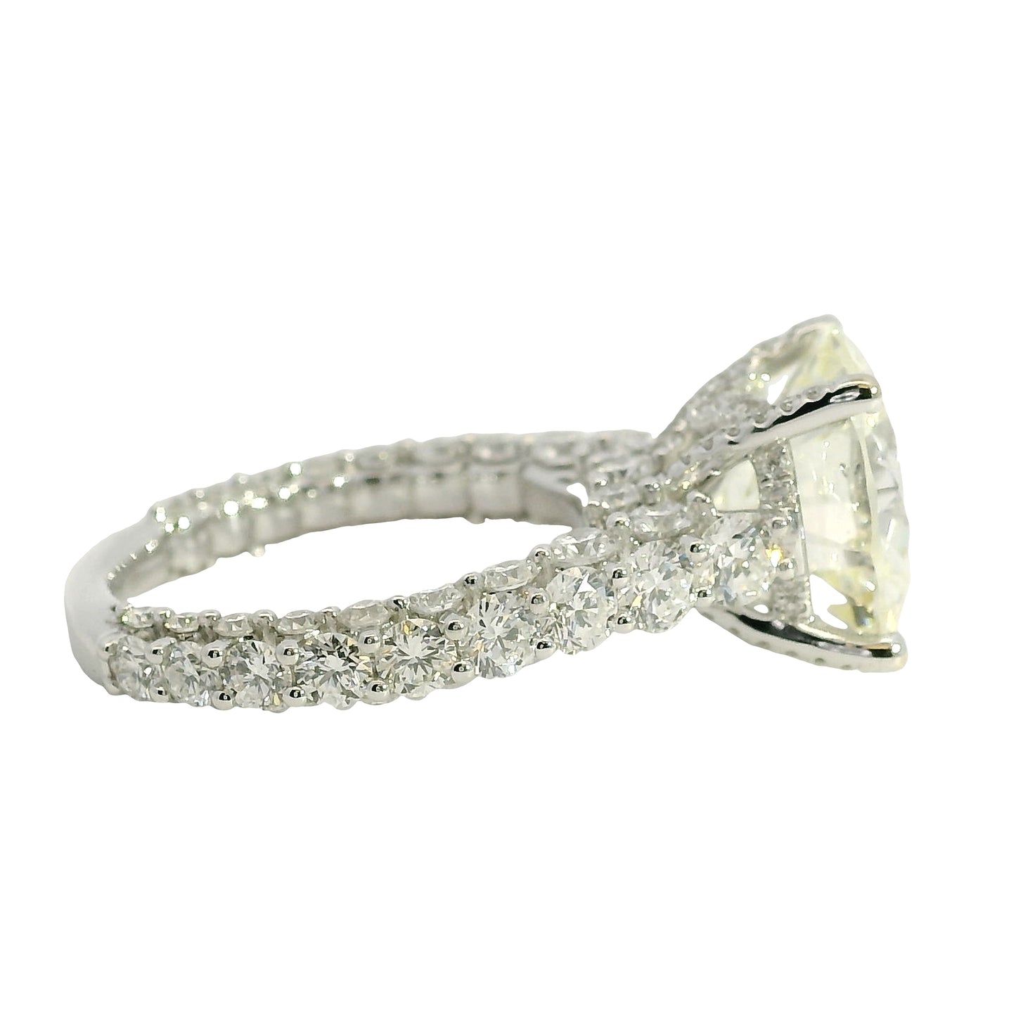 18k White Gold GIA Certified 5.07ctw Diamond Engagement Ring