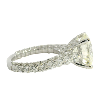 18k White Gold GIA Certified 5.07ctw Diamond Engagement Ring