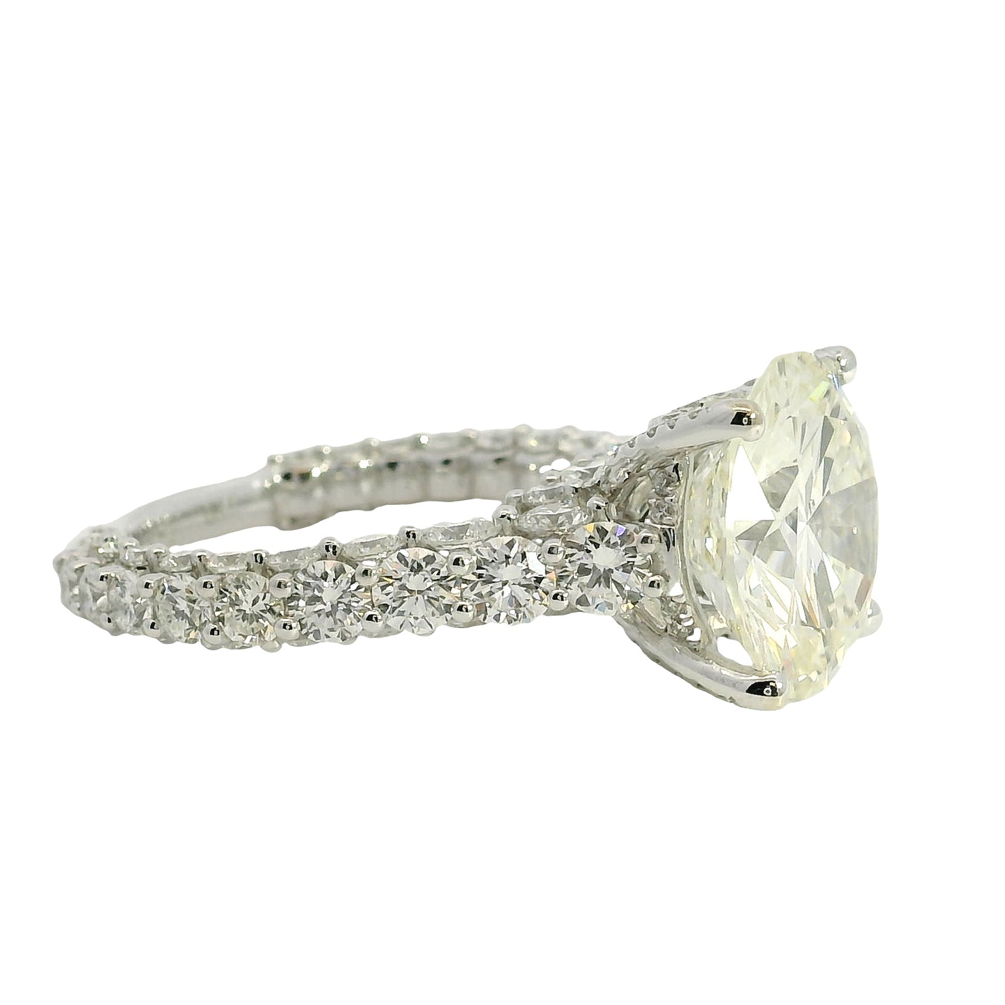 18k White Gold GIA Certified 5.07ctw Diamond Engagement Ring