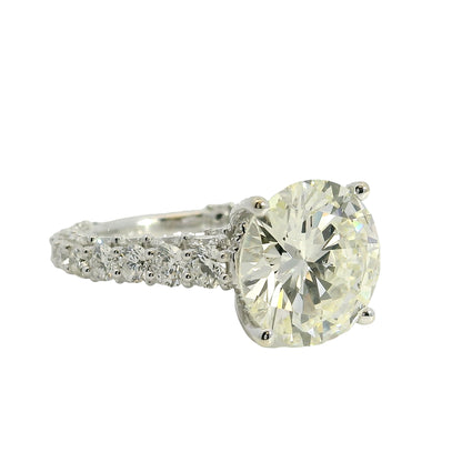 18k White Gold GIA Certified 5.07ctw Diamond Engagement Ring