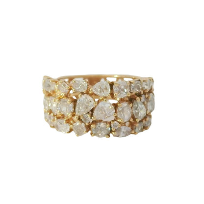 18k Rose Gold 6ct Mixed Cut Diamond Ring