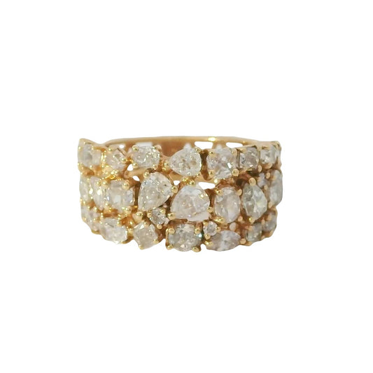18k Rose Gold 6ct Mixed Cut Diamond Ring
