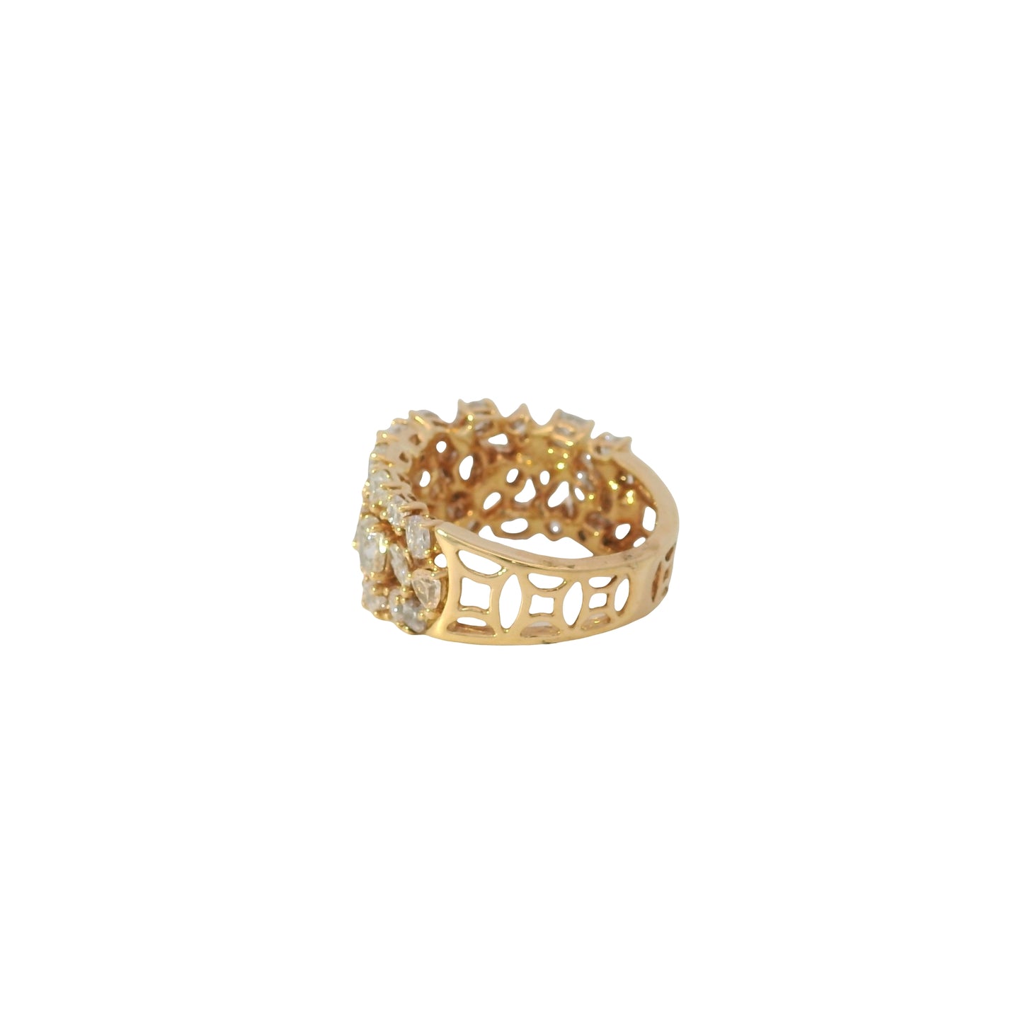 18k Rose Gold 6ct Mixed Cut Diamond Ring