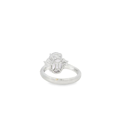 18k White Gold 5.50ct Natural Pink Sapphire Cadillac Ring