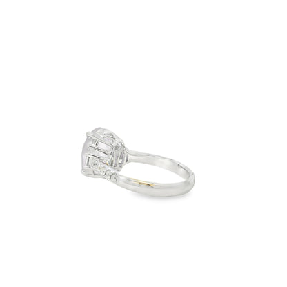 18k White Gold 5.50ct Natural Pink Sapphire Cadillac Ring