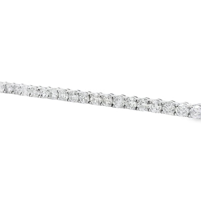 14k White Gold 10.95ct Natural Round Brilliant Diamond Tennis Bracelet