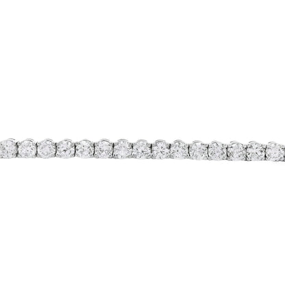 14k White Gold 10.95ct Natural Round Brilliant Diamond Tennis Bracelet