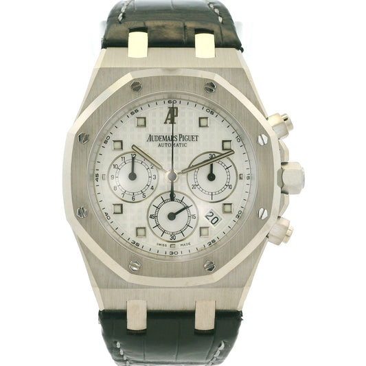 Audemars Piguet 26022BC 39mm Royal Oak Chronograph on Black Leather Watch