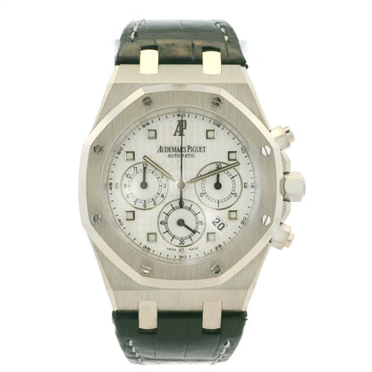 Audemars Piguet 26022BC 39mm Royal Oak Chronograph on Black Leather Watch