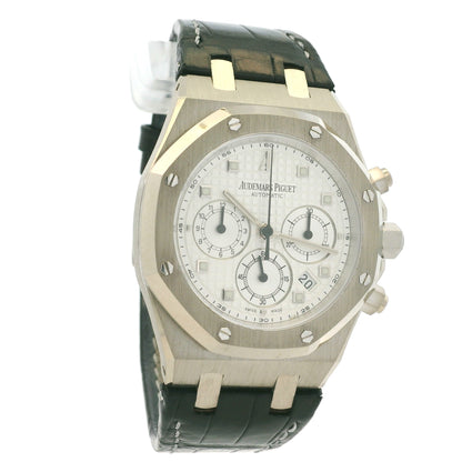 Audemars Piguet 26022BC 39mm Royal Oak Chronograph on Black Leather Watch