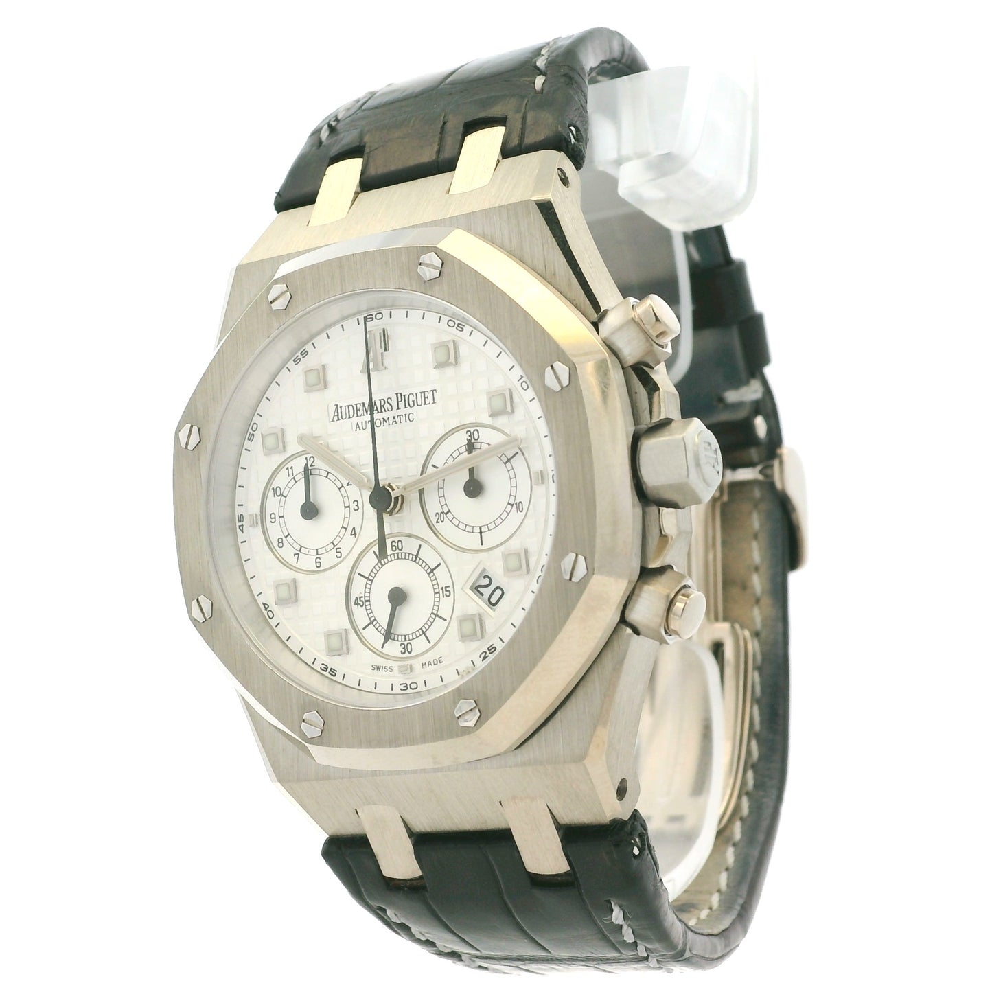 Audemars Piguet 26022BC 39mm Royal Oak Chronograph on Black Leather Watch