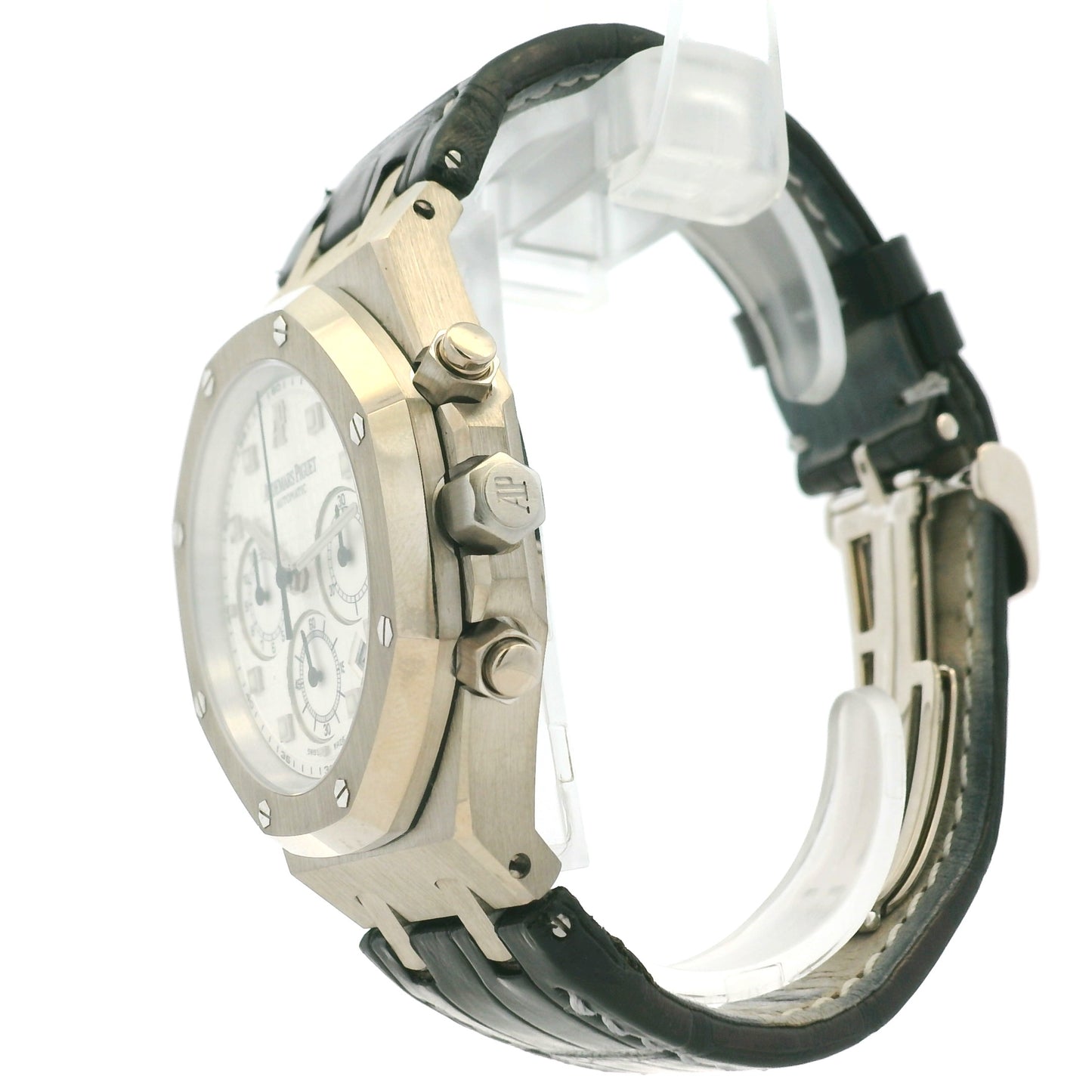 Audemars Piguet 26022BC 39mm Royal Oak Chronograph on Black Leather Watch
