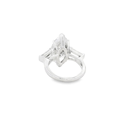 Platinum GIA Certified 8.02ct Diamond Marquise Brilliant Ring