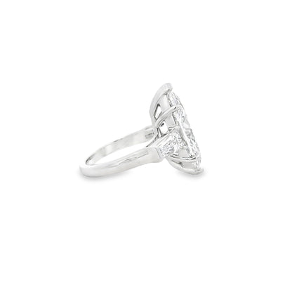 Platinum GIA Certified 8.02ct Diamond Marquise Brilliant Ring