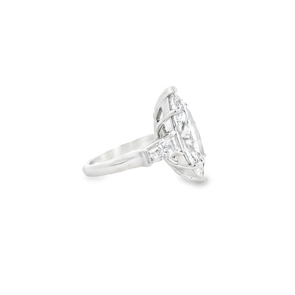 Platinum GIA Certified 8.02ct Diamond Marquise Brilliant Ring