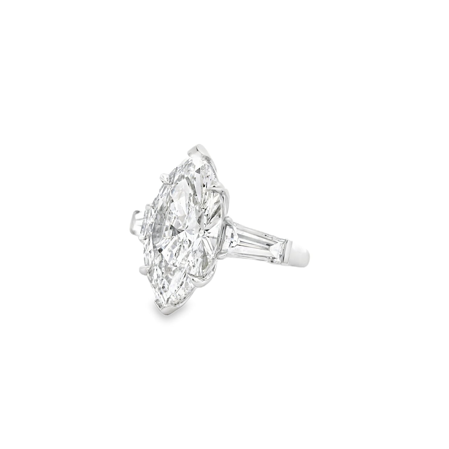 Platinum GIA Certified 8.02ct Diamond Marquise Brilliant Ring