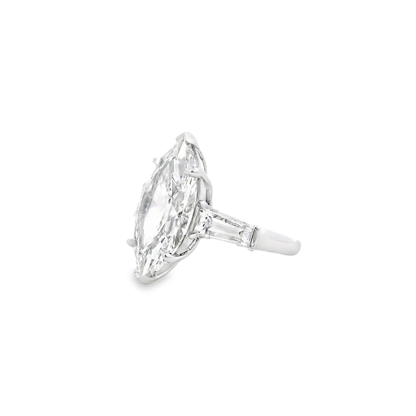 Platinum GIA Certified 8.02ct Diamond Marquise Brilliant Ring