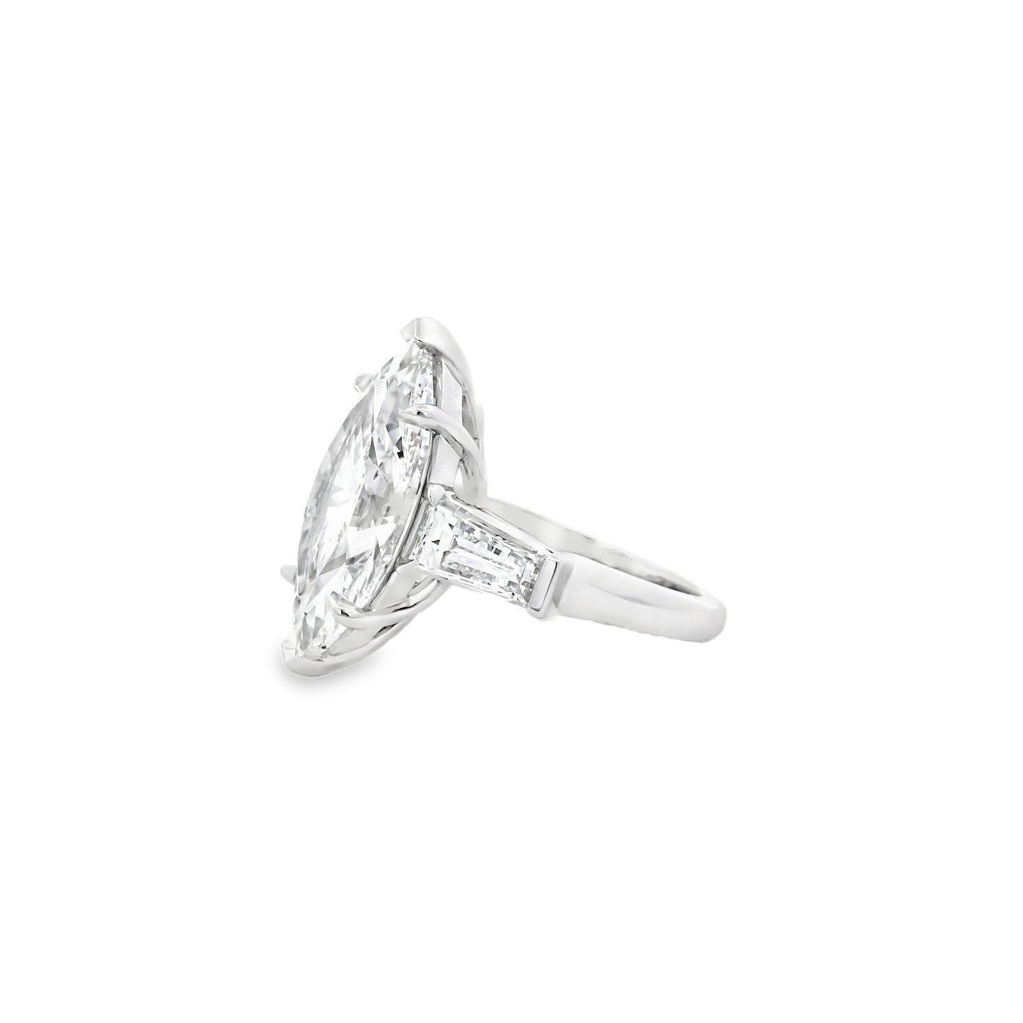 Platinum GIA Certified 8.02ct Diamond Marquise Brilliant Ring