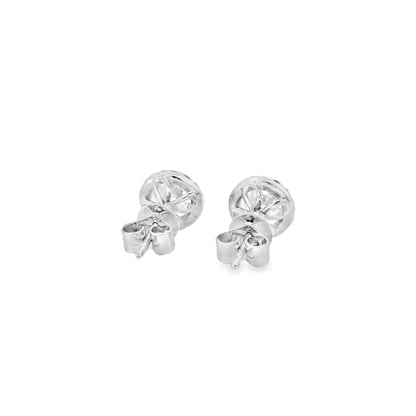 18k White Gold 1.95ctw Natural Round Brilliant Diamond Earrings