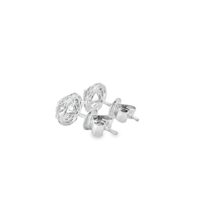 18k White Gold 1.95ctw Natural Round Brilliant Diamond Earrings