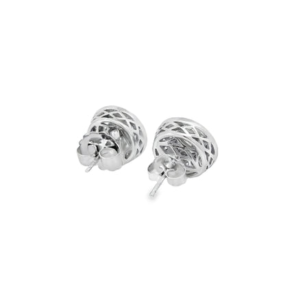 18k White Gold 2.59ctw Natural Round Brilliant Diamond Earrings