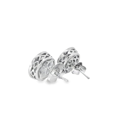 18k White Gold 2.59ctw Natural Round Brilliant Diamond Earrings