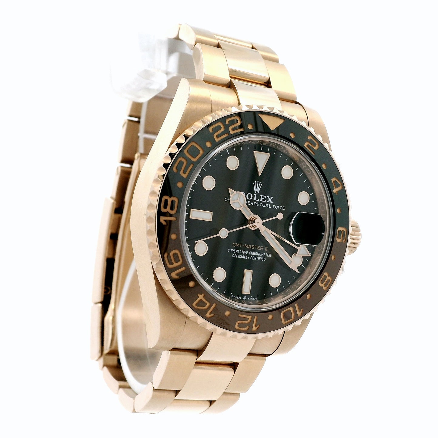 Rolex 126715CHNR "Root Beer" 18k Rose Gold on Oyster Bracelet Watch