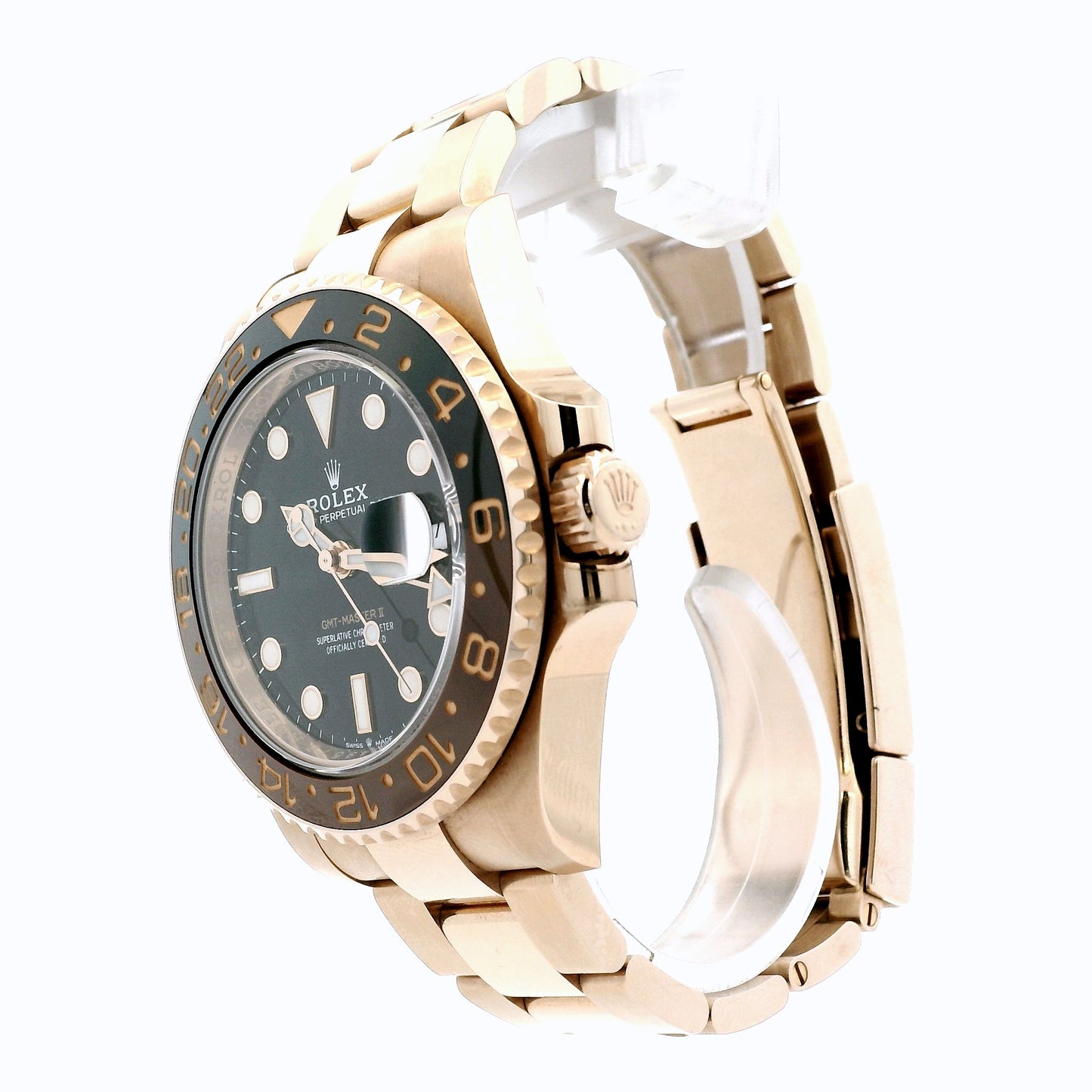 Rolex 126715CHNR "Root Beer" 18k Rose Gold on Oyster Bracelet Watch