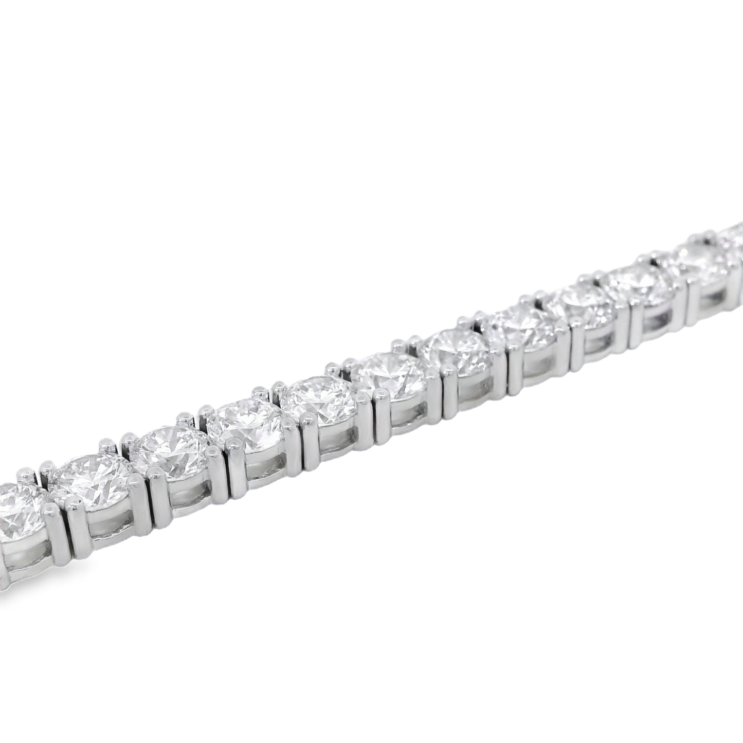 14k White Gold 17.25ctw Natural Diamond Tennis Bracelet