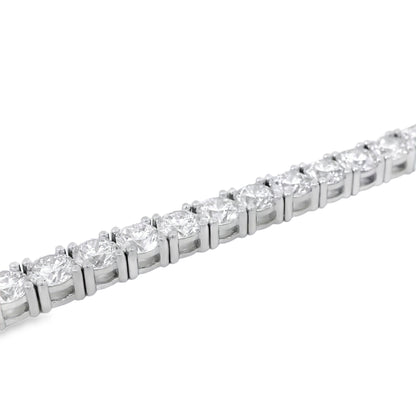 14k White Gold 17.25ctw Natural Diamond Tennis Bracelet