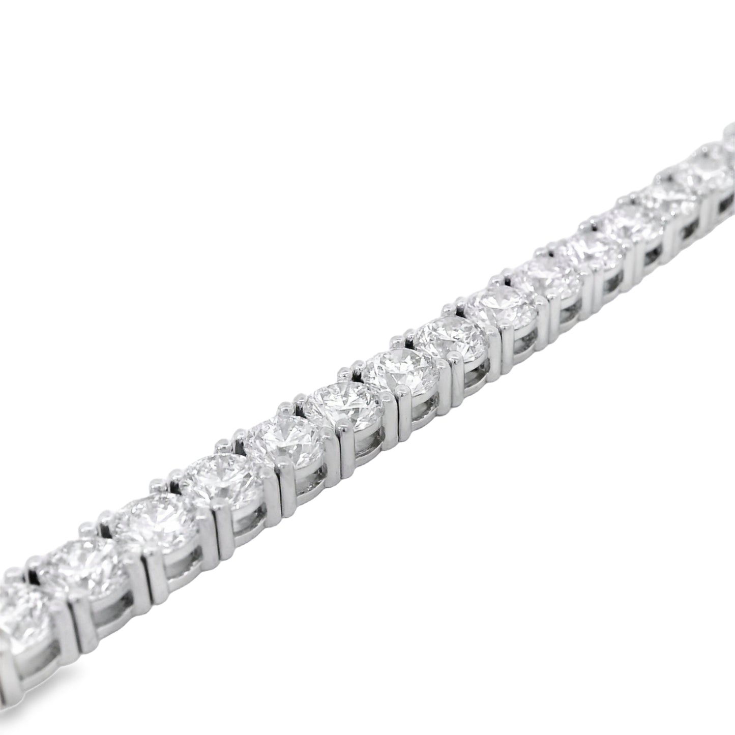 14k White Gold 17.25ctw Natural Diamond Tennis Bracelet