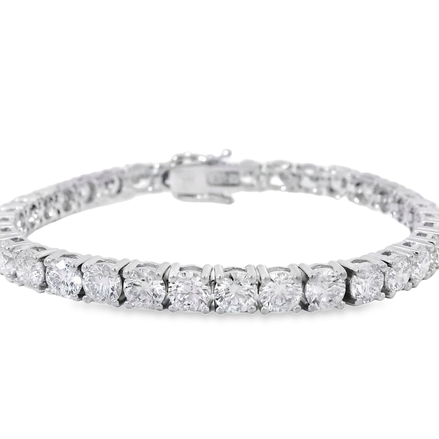 Diamond bracelet on a white background