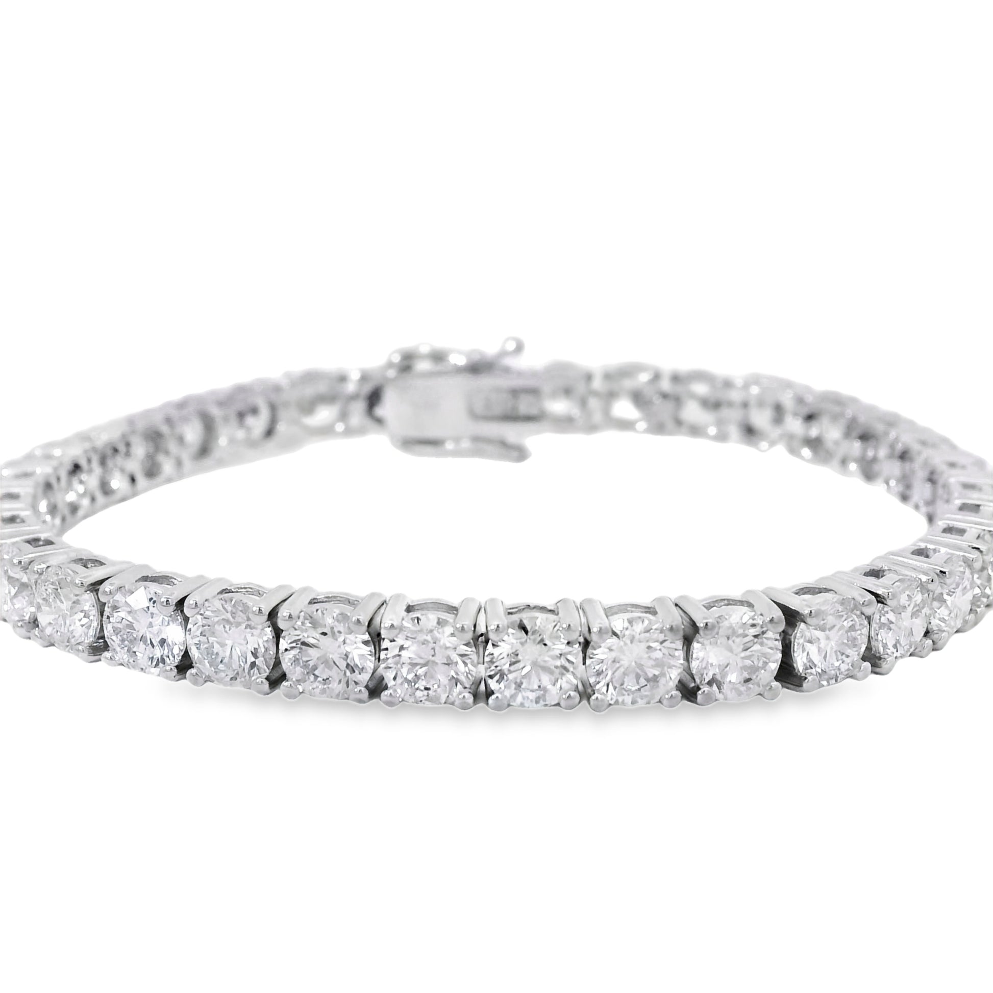 Diamond bracelet on a white background
