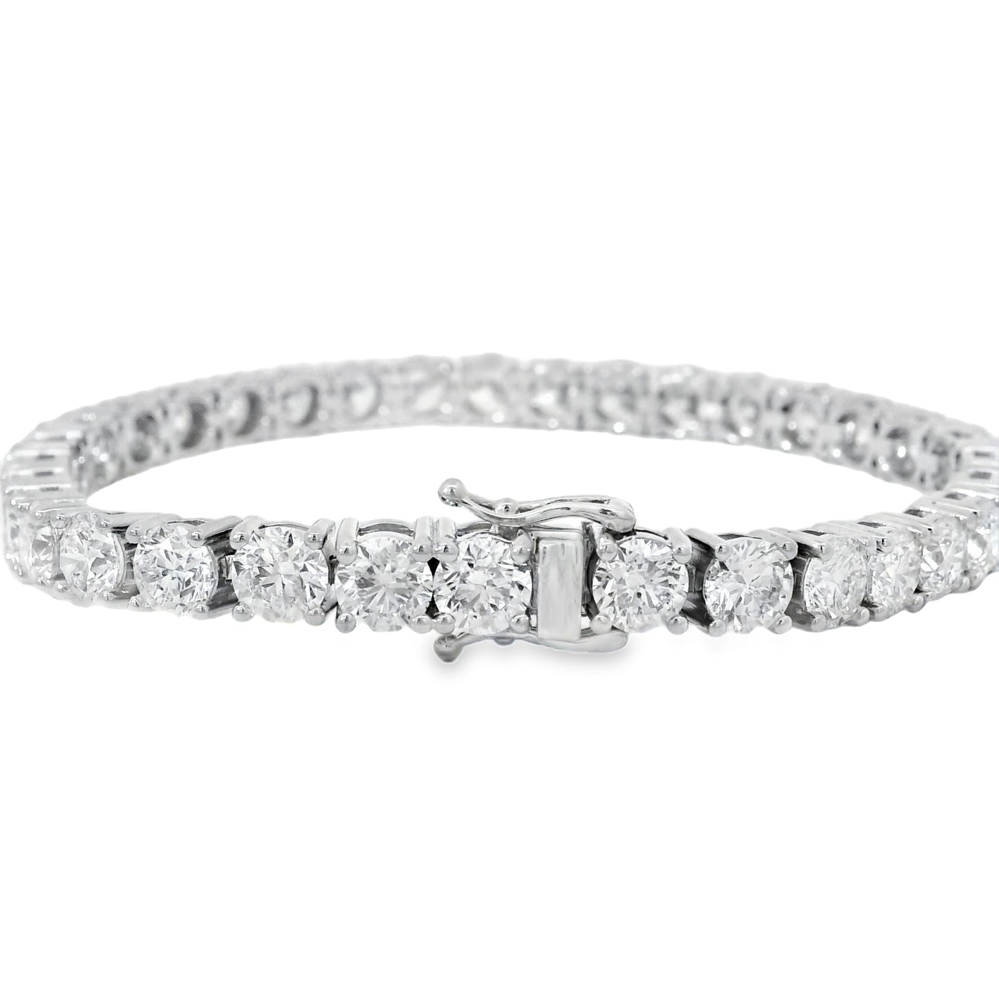 Diamond bracelet on a white background
