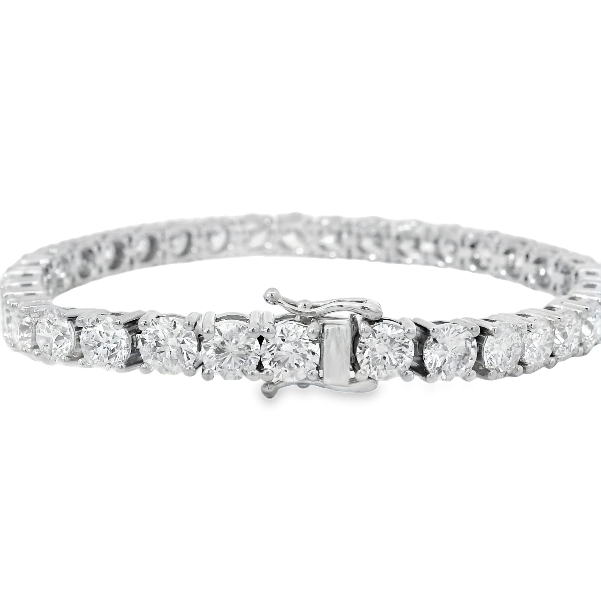 Diamond bracelet on a white background