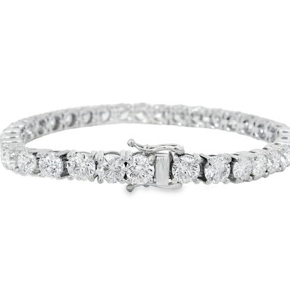 Diamond bracelet on a white background