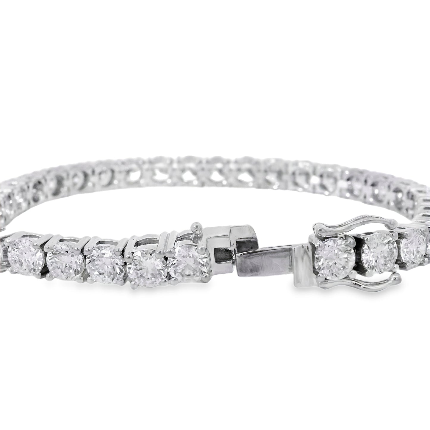 Diamond bracelet on a white background