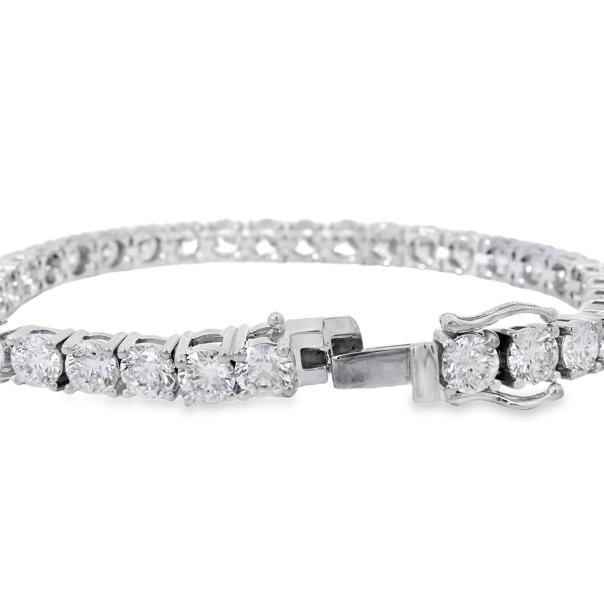 Diamond bracelet on a white background