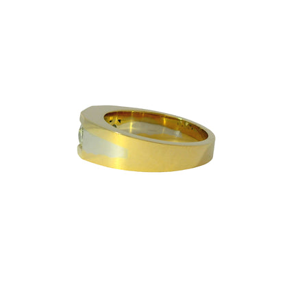 14k White and Yellow Gold 1.75ctw Featuring Three Set Diamonds Ring