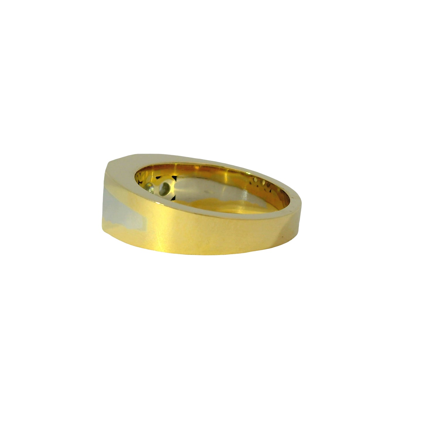 14k White and Yellow Gold 1.75ctw Featuring Three Set Diamonds Ring