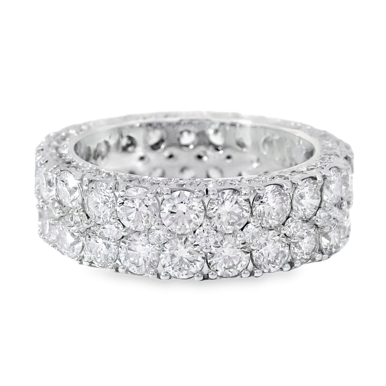 Diamond ring on a white background