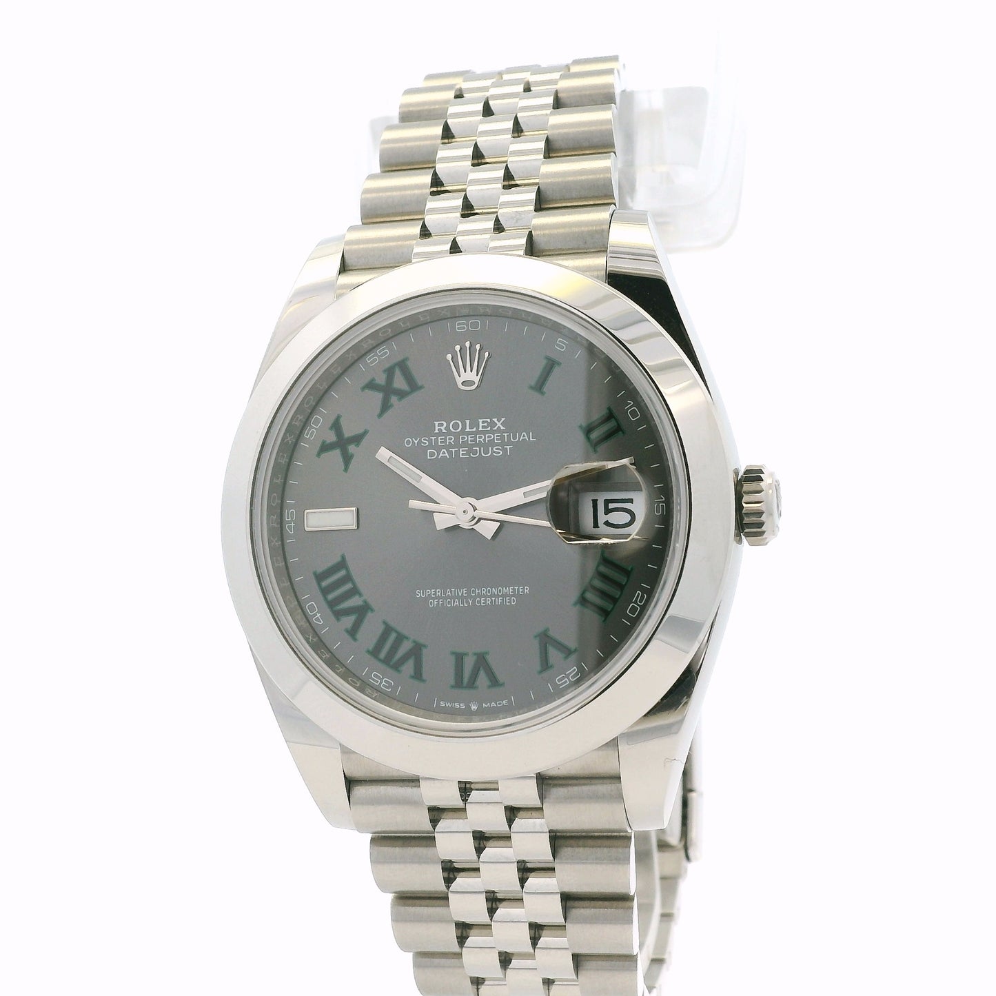 Rolex 126300 Datejust 41mm Wimbledon on Jubilee Bracelet Watch