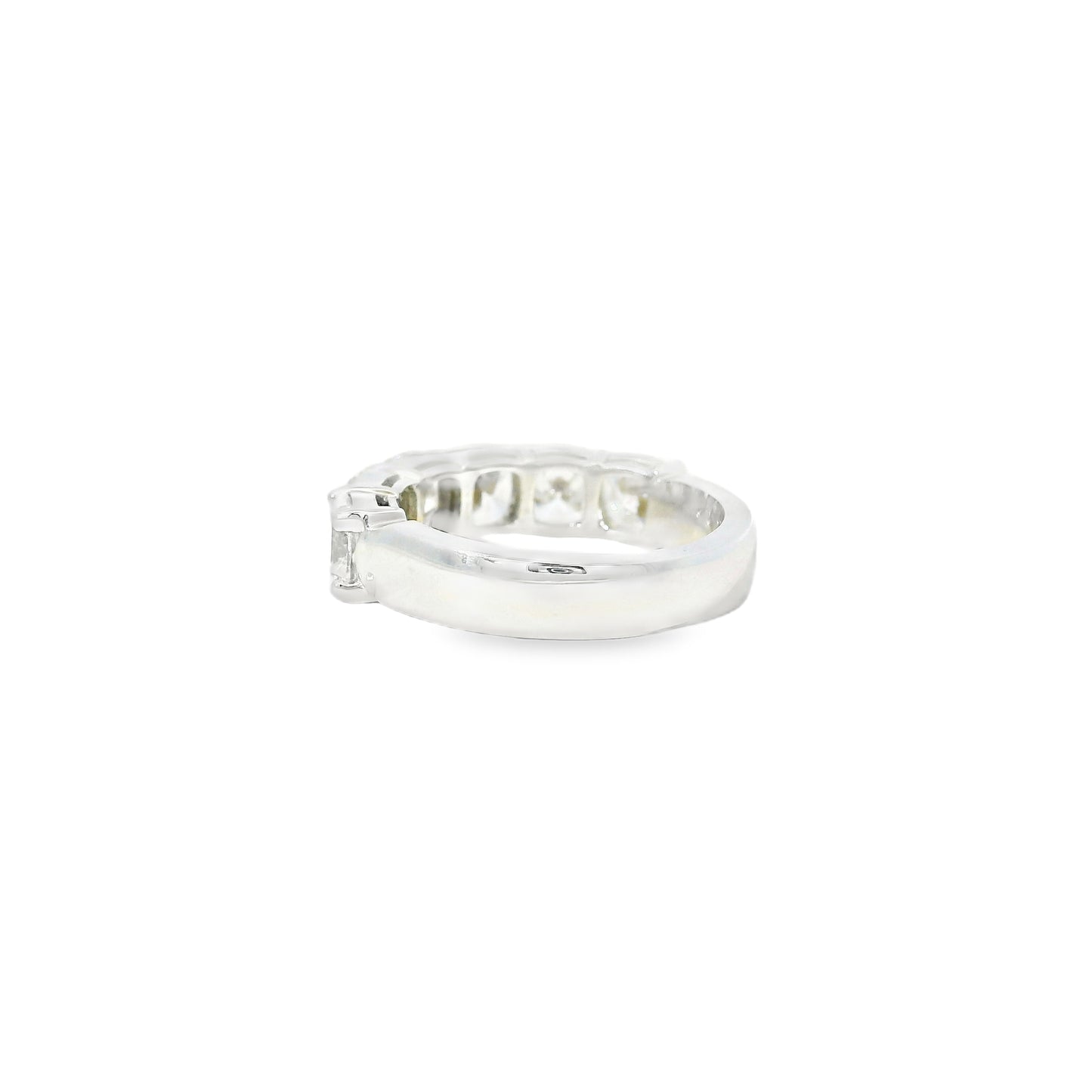 18k White Gold 3.04ct Half Way with 6 Stones Band