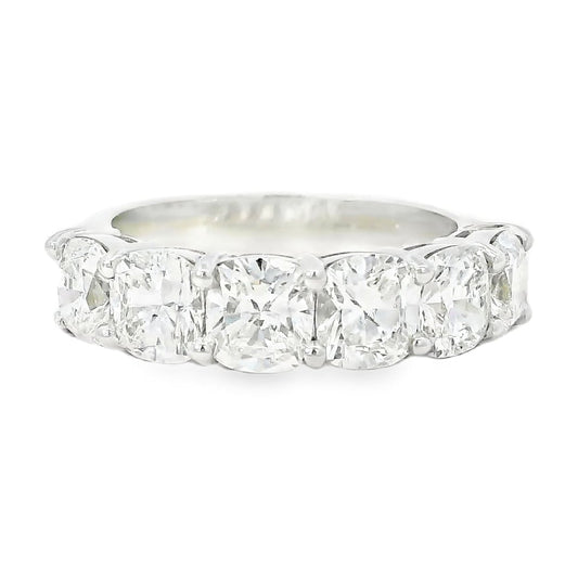 18k White Gold 3.04ct Half Way with 6 Stones Band