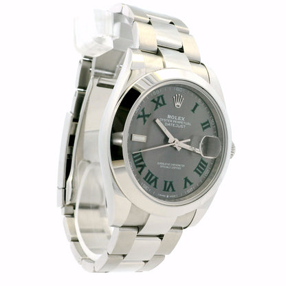 Rolex 126300 41mm Datejust Wimbledon Dial on Oyster Bracelet Watch