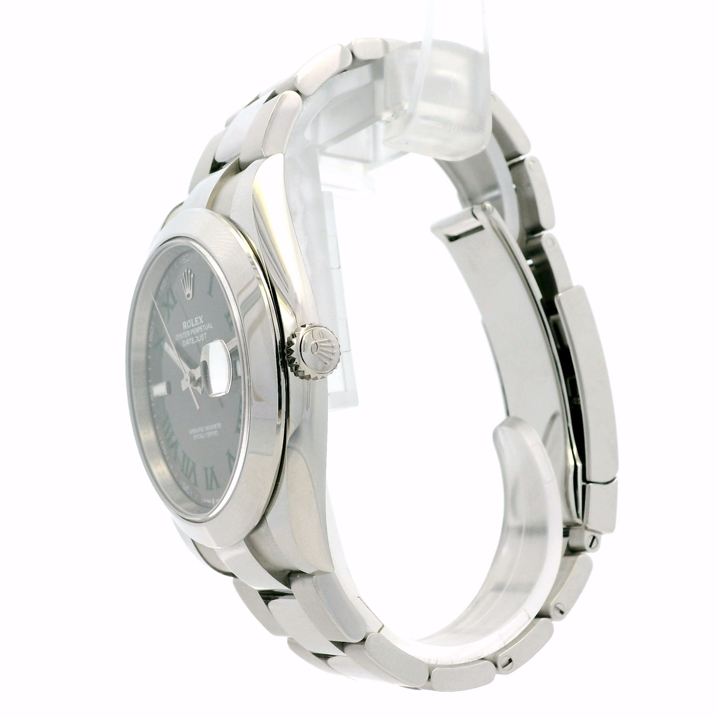 Rolex 126300 41mm Datejust Wimbledon Dial on Oyster Bracelet Watch