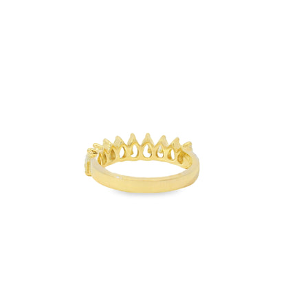 14k Yellow Gold 1.52ctw Natural Pear Cut Diamond 9 Stone Ring