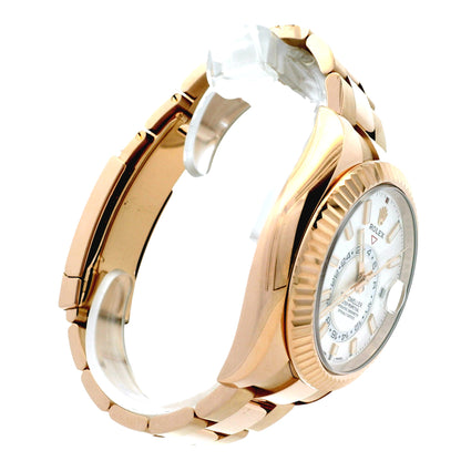 Rolex 326935 SkyDweller 42mm 18k Rose Gold with Ivory Dial Watch