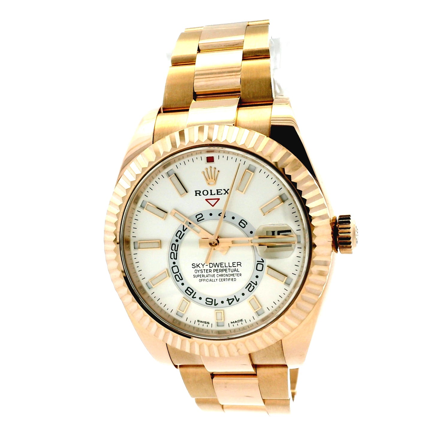 Rolex 326935 SkyDweller 42mm 18k Rose Gold with Ivory Dial Watch