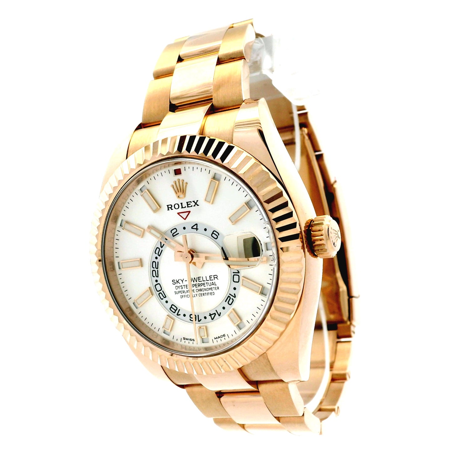 Rolex 326935 SkyDweller 42mm 18k Rose Gold with Ivory Dial Watch